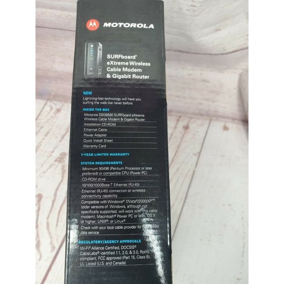 Motorola Surfboard Extreme Wireless Cable Modem And Gigabit Router - Picture 11 of 12